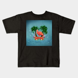 Wonderful tropical scarlet ibis Kids T-Shirt